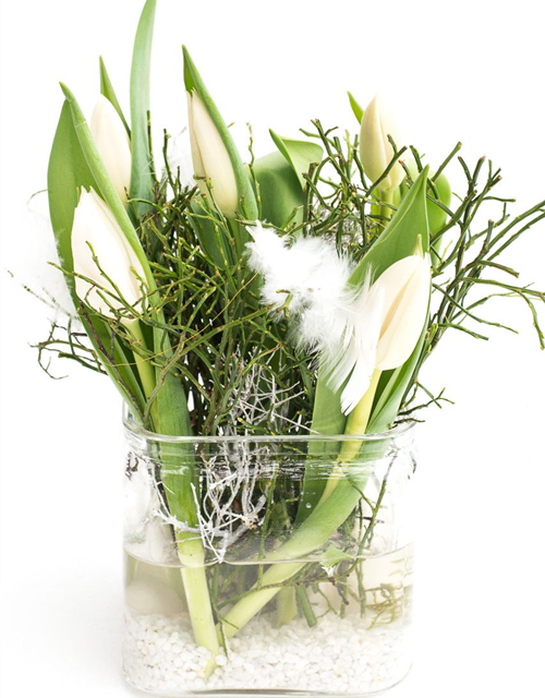 Gesteck Wild White
