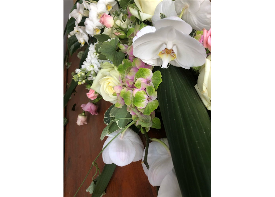 Sarggelege Nr. 11 Rosa/Weiß