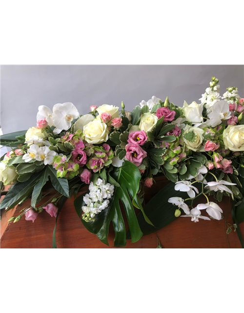 Sarggelege Nr. 11 Rosa/Weiß