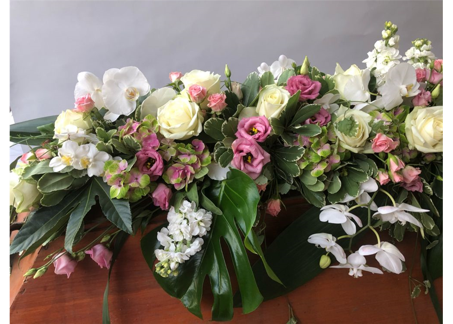 Sarggelege Nr. 11 Rosa/Weiß