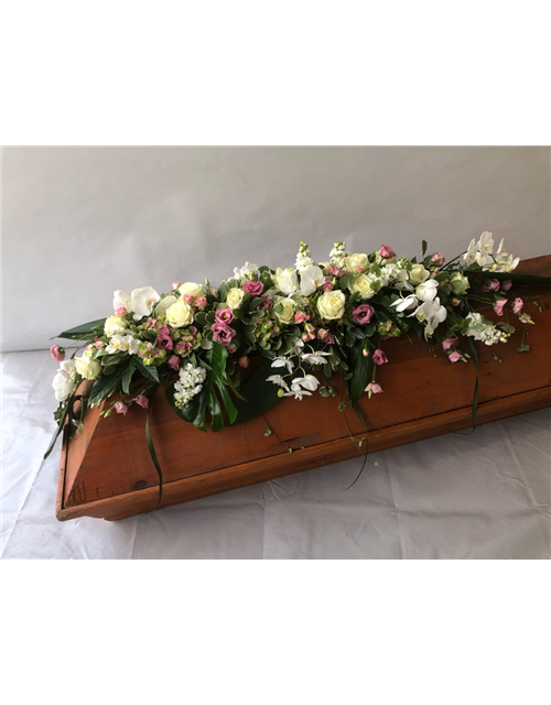 Sarggelege Nr. 11 Rosa/Weiß