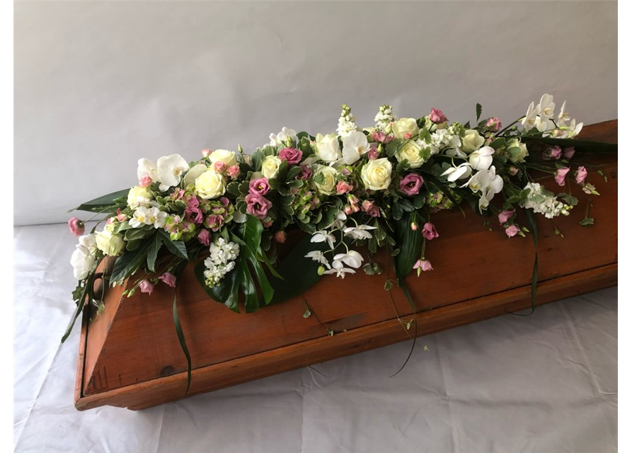 Sarggelege Nr. 11 Rosa/Weiß