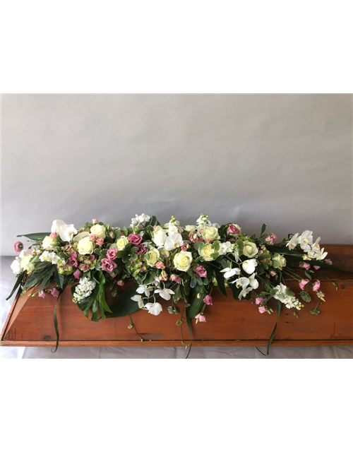 Sarggelege Nr. 11 Rosa/Weiß