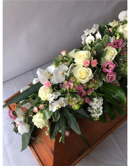 Sarggelege Nr. 11 Rosa/Weiß