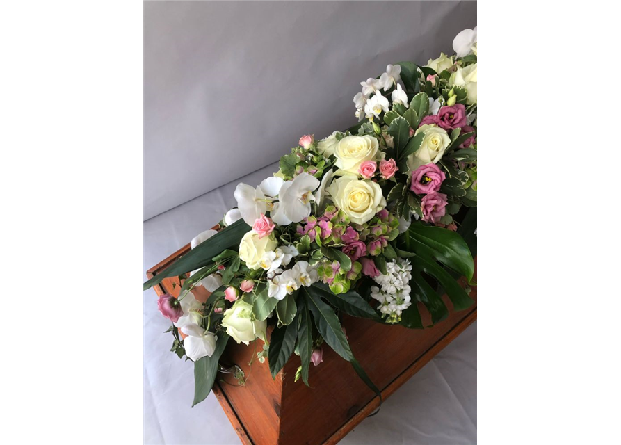 Sarggelege Nr. 11 Rosa/Weiß