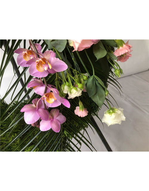 Trauerkranz Nr. 30 Pink,Rosa,Weiß