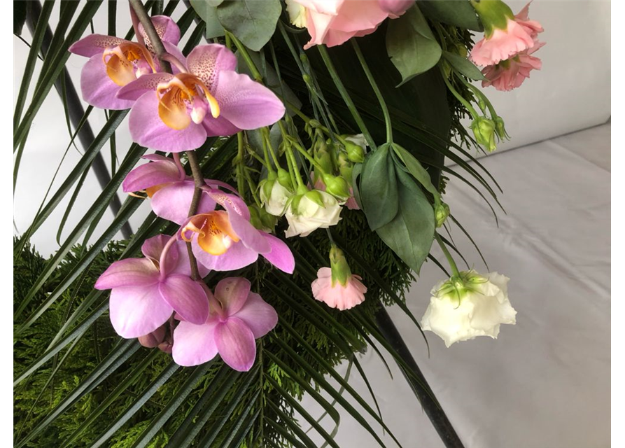 Trauerkranz Nr. 30 Pink,Rosa,Weiß