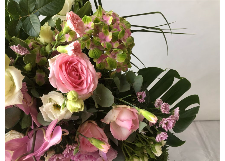 Trauerkranz Nr. 30 Pink,Rosa,Weiß