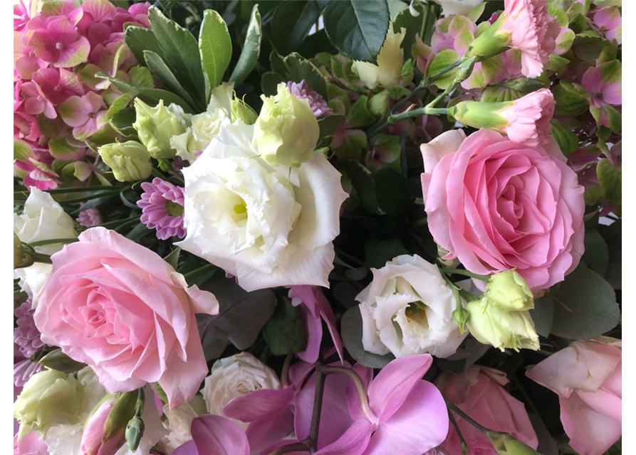 Trauerkranz Nr. 30 Pink,Rosa,Weiß