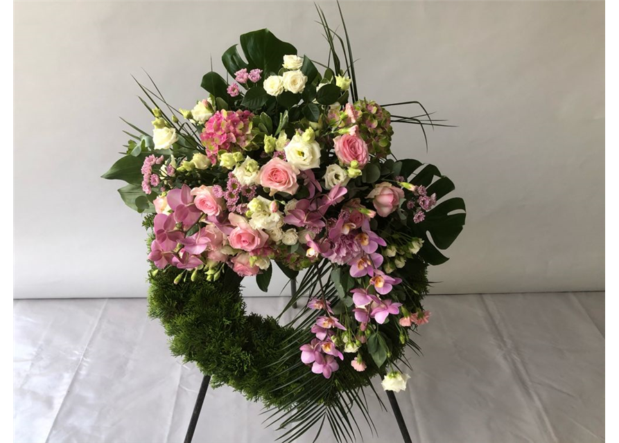 Trauerkranz Nr. 30 Pink,Rosa,Weiß