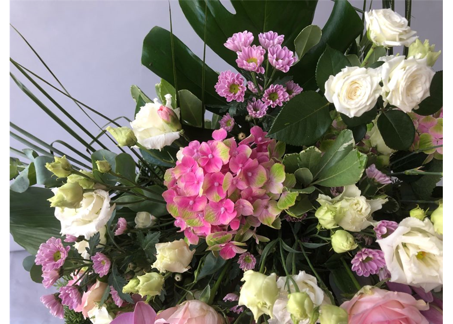 Trauerkranz Nr. 30 Pink,Rosa,Weiß