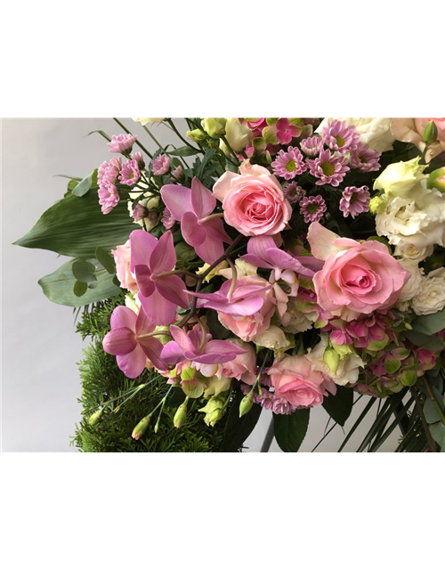 Trauerkranz Nr. 30 Pink,Rosa,Weiß