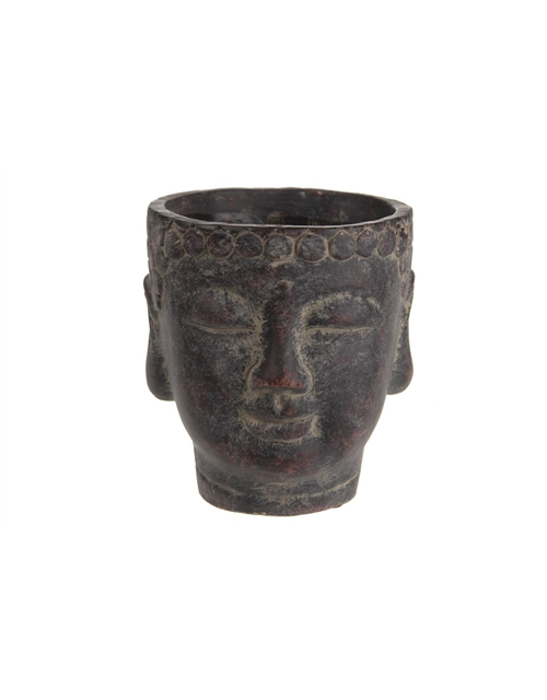 Pflanzgefäß Übertopf Buddhakopf Zement Ø 12,5 x 13