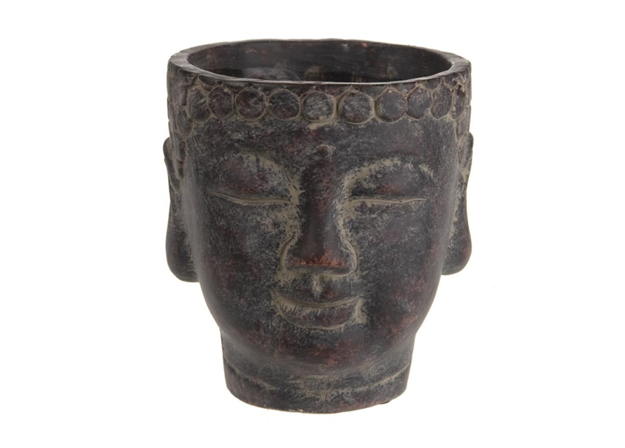 Pflanzgefäß Übertopf Buddhakopf Zement Ø 12,5 x 13