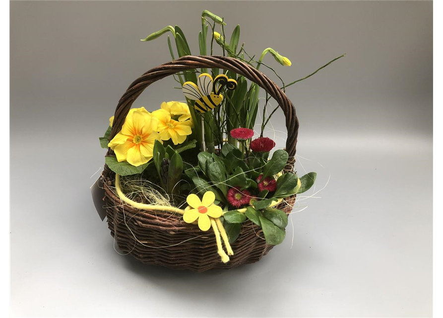 Dekorierter Korb Nr.14 Frühling