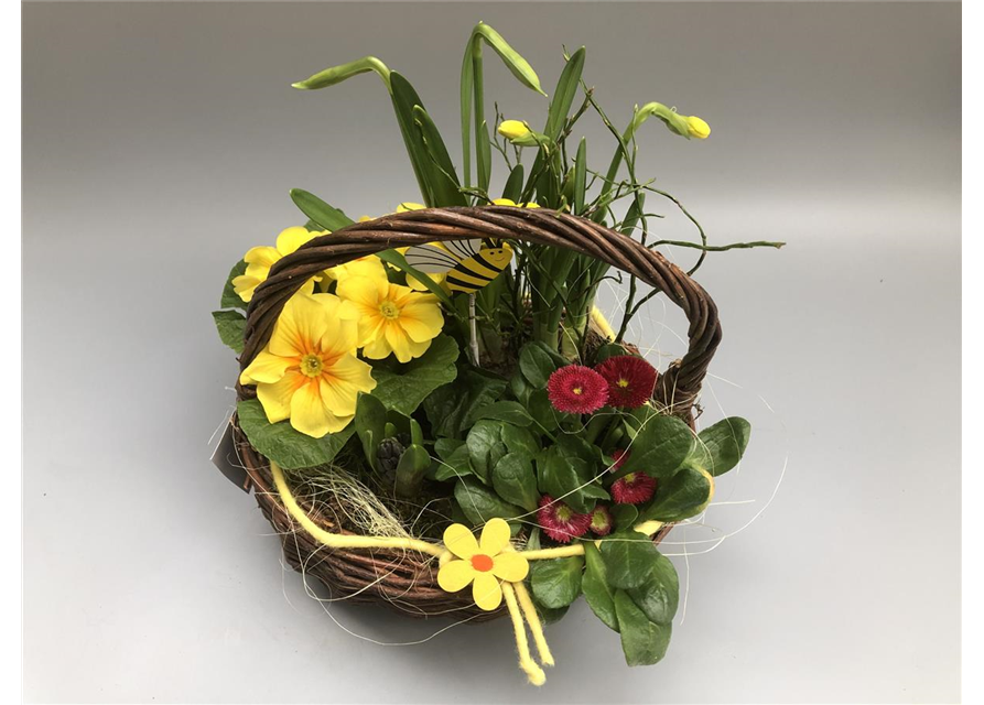 Dekorierter Korb Nr.14 Frühling