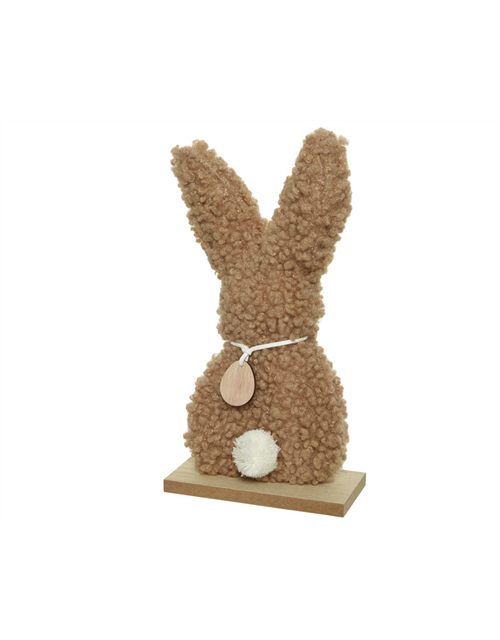 Hase Teddy auf Holz 6 x 12 x H 23,5cm