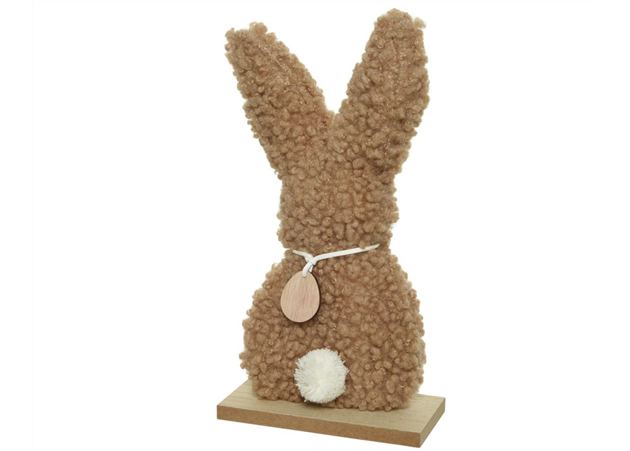 Hase Teddy auf Holz 6 x 12 x H 23,5cm