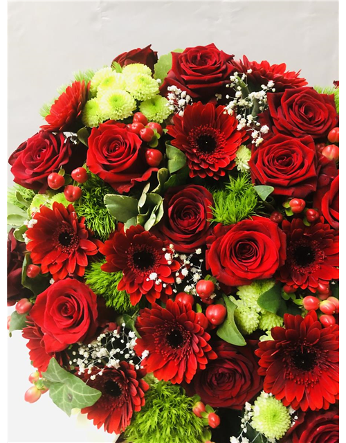 Trauerherz Nr. 20 rot mit weiß Trauerherz Nr. 20 rot mit weiß