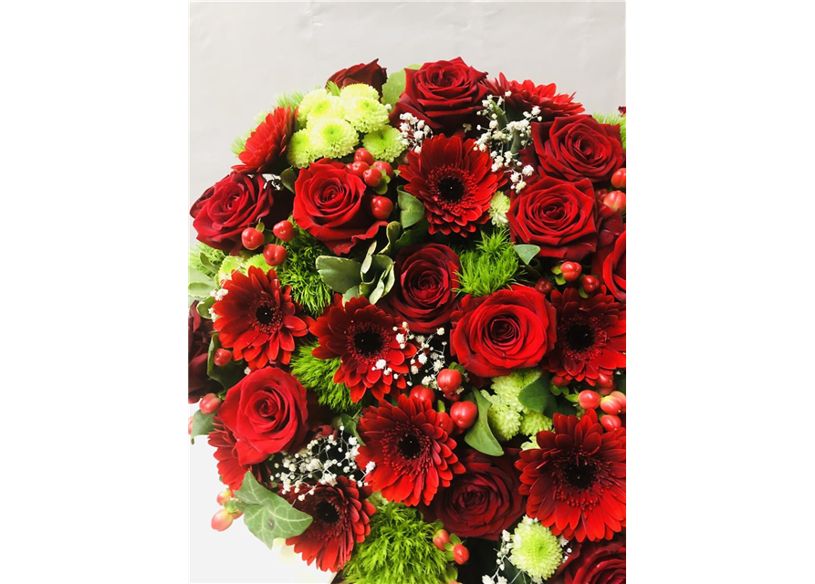 Trauerherz Nr. 20 rot mit weiß Trauerherz Nr. 20 rot mit weiß