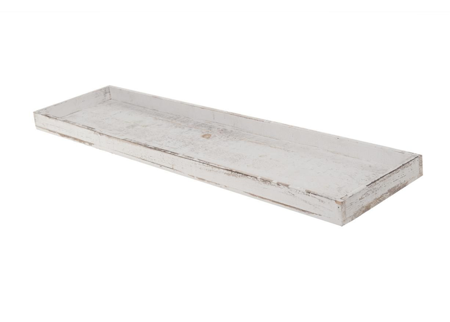 Wooden tray 80x20x4cm Dekotablett White-Wash
