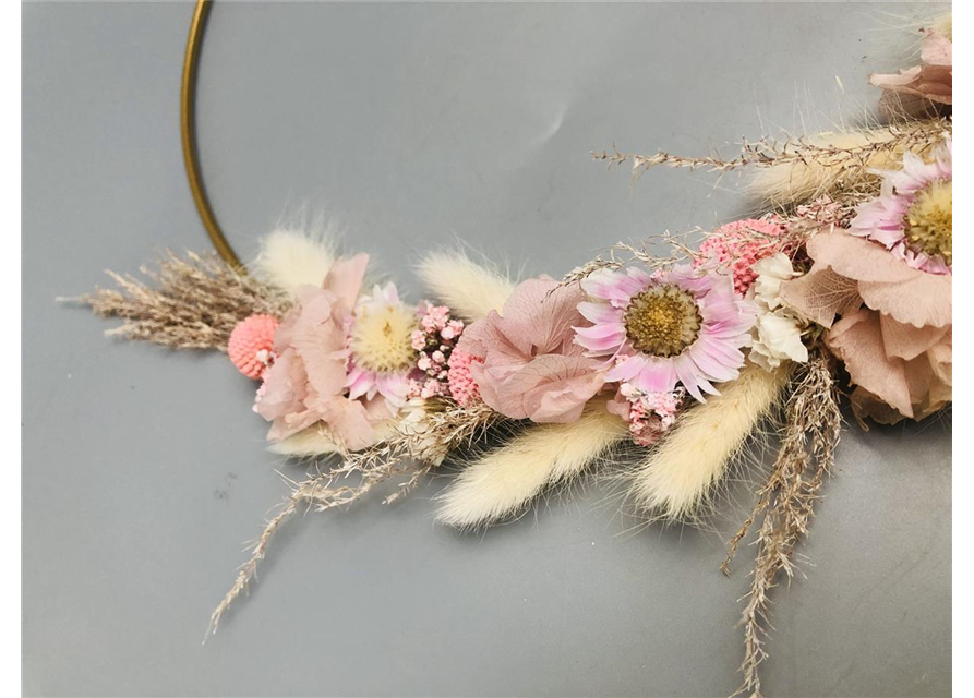 Loop 30cm rosa/weiß