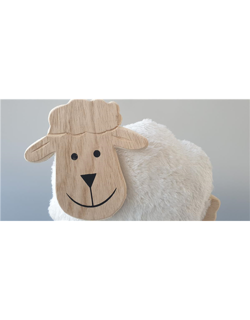 Schaf mit Wolle 22x6x26cm