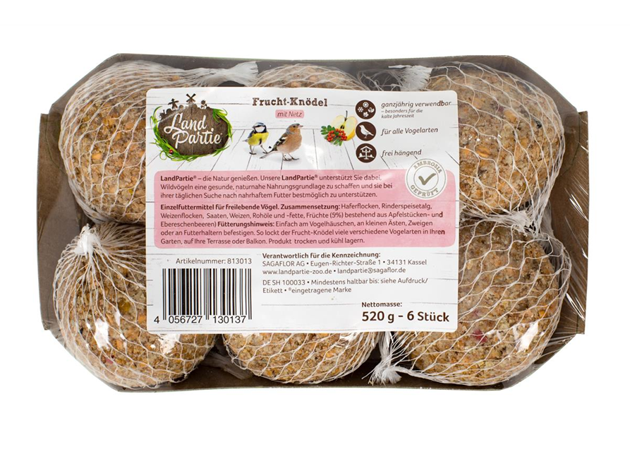 LandPartie Vogelfutter 6er Fruchtknödel m. Netz LandPartie Vogelfutter 6er Fruchtknödel m. Netz