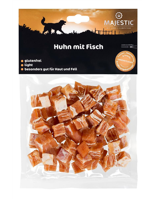 Majestic Snack Huhn mit Fisch 150g Majestic Snack Huhn mit Fisch 150g