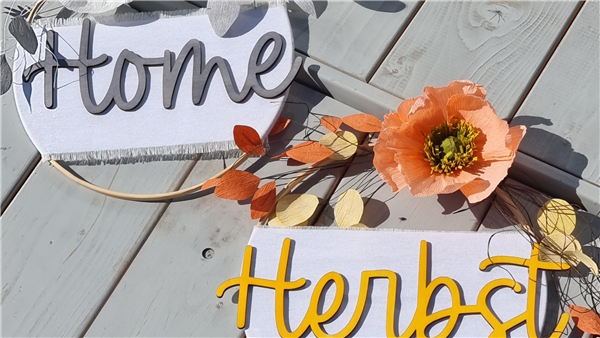 Kreativ-Workshop: Holz-Loop mit Schriftzug