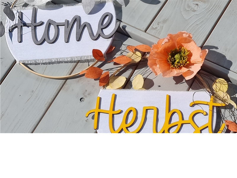 Kreativ-Workshop: Holz-Loop mit Schriftzug