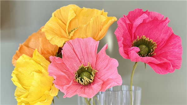 Kreativ-Workshop "Farbenfrohe Mohnblumen"