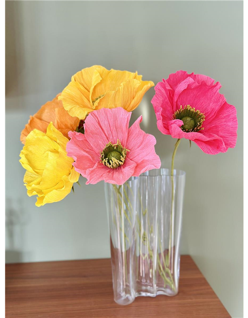 Kreativ-Workshop Farbenfrohe Mohnblumen