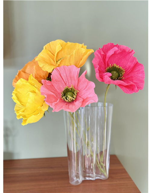 Kreativ-Workshop Farbenfrohe Mohnblumen